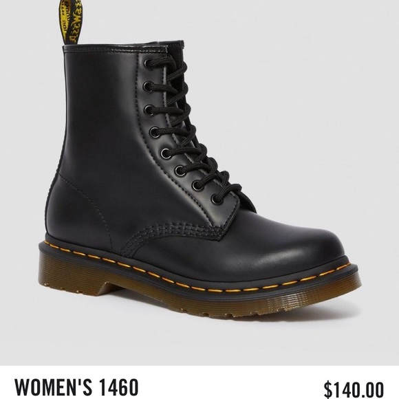 dr martens 1460 smooth black womens size 7
